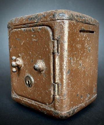 Tirelire - Forziere - Petite coffre-fort–tirelire en fer