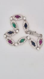 Armband - 14 karaat Witgoud - 13.72ct. tw. - Diamant -