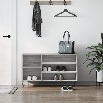 vidaXL Schoenenkast 102x36x60 cm bewerkt hout sonoma grijs, Verzenden