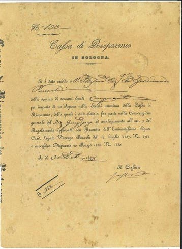 Italië. - 50 Scudo 1844 – Cassa di Risparmio in Bologna –