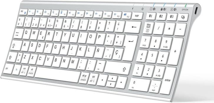 iClever Bluetooth Toetsenbord Spaans | Retour Deal | 54%..., Computers en Software, Toetsenborden, Multimediatoetsen, Draadloos