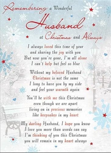 Rouwkaart herdenkingskaart a wonderful husband christmas &, Hobby en Vrije tijd, Knutselen, Nieuw