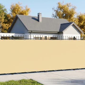 vidaXL Balkonscherm 1,8 x 15 m Stof met PU-coating Beige, Verzenden