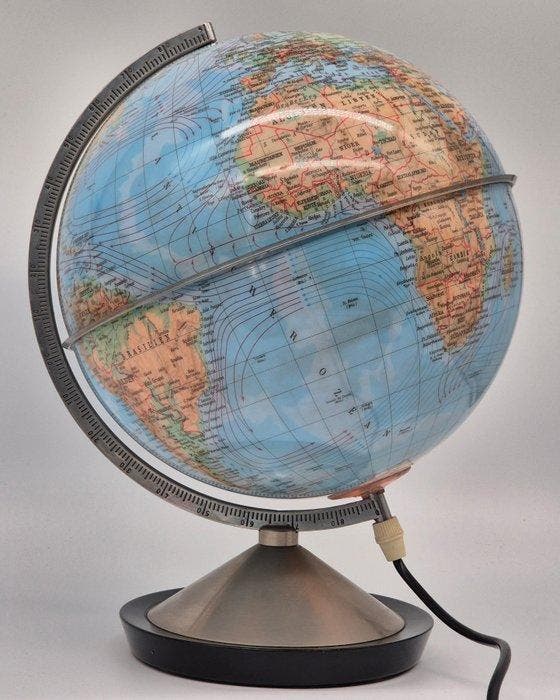 Globe - Neckermann – Verlichte wereldbol - 1960-1970, Antiquités & Art, Curiosités & Brocante