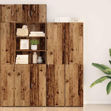 vidaXL Highboard Oudhout 40 x 42,5 x 185 cm, Verzenden, Nieuw