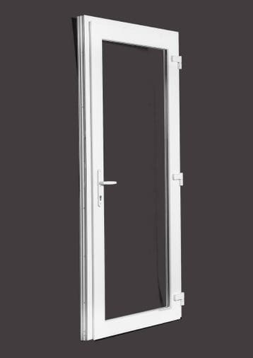 PVC deuren 98x215 vol glas 3-punt haaksluiting STOCK, Doe-het-zelf en Bouw, 80 tot 100 cm, Nieuw, Ophalen of Verzenden, Buitendeur