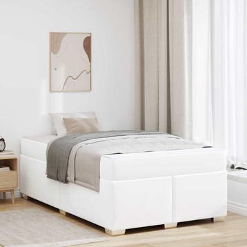 vidaXL Bedframe Wit 120 x 200 cm PVC, Verzenden