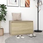 vidaXL Halbank 80x40x45 cm bewerkt hout sonoma eikenkleurig, Huis en Inrichting, Verzenden, Nieuw