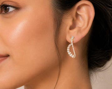 Oorbellen - 18 karaat Geel goud - 5.78ct. tw. Diamant, Nieuw