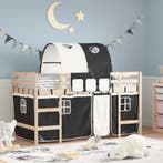 vidaXL Kinderhoogslaper met tunnel 80x200 cm grenenhout wit, Verzenden, Nieuw