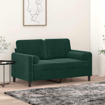 vidaXL Sierkussens 2 st 15x50 cm fluweel donkergroen, Huis en Inrichting, Verzenden, Nieuw
