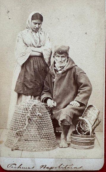 Sommer (Attibuito) - Napoli - Pescatori . 1860 - Carte de