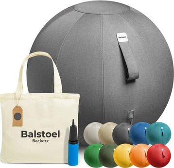 2dekans | Backerz Zitbal 65 CM - Zitballen met Hoes Linnen -, Ophalen of Verzenden