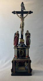 Barok Crucifix - Hout - 1750-1800 - Kruisbeeld Jezus Altaar