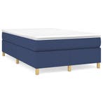 vidaXL Boxspring met matras stof blauw 120x190 cm, Verzenden, Nieuw