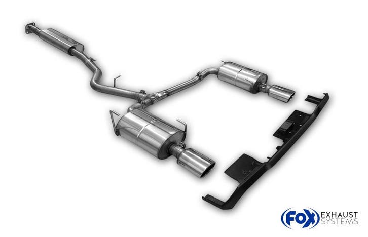 FOX Subaru Outback BT met achterinzetstuk zwarte glanzende e, Auto-onderdelen, Uitlaatsystemen, Nieuw, Verzenden