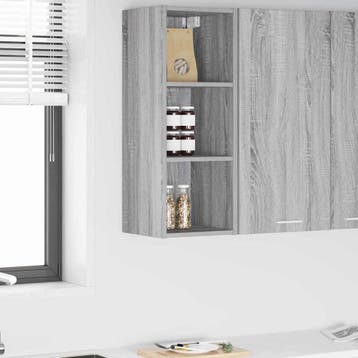 vidaXL Hangkast met opslag Grijs Sonoma 30 x 29,5 x 80 cm, Verzenden