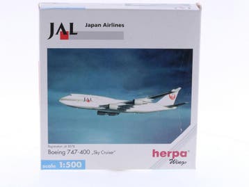 Schaal 1:500 Herpa 500623 JAL - Japan Airlines Boeing 747..., Ophalen of Verzenden