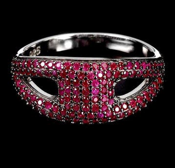 Zonder minimumprijs - Ring Zilver, 14K witgoud verguld -, Handtassen en Accessoires, Ringen, Nieuw