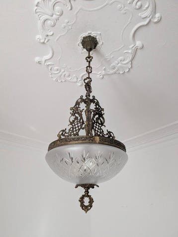 Lustre - Bronze - Liberté, Antiquités & Art