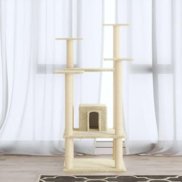 vidaXL Kattenkrabpaal met sisal krabpalen 110 cm, Verzenden, Nieuw