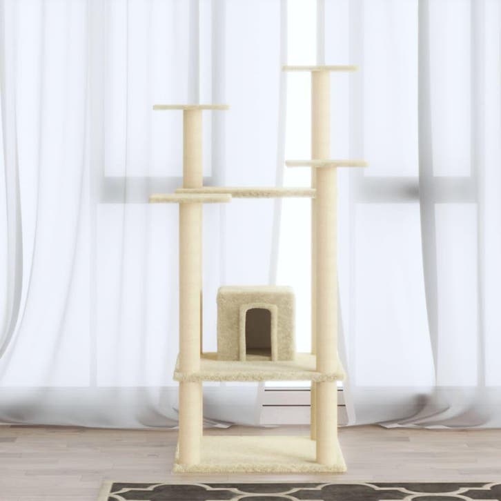 vidaXL Kattenkrabpaal met sisal krabpalen 110 cm, Dieren en Toebehoren, Katten-accessoires, Nieuw, Verzenden
