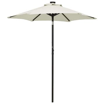 vidaXL Parasol met LED-verlichting 200x211 cm aluminium, Verzenden