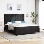 vidaXL LED Box Spring Bed met matras Zwart 180 x 200 cm, Huis en Inrichting, Verzenden, Nieuw