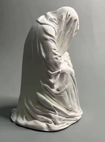 Figure - Devoto incappucciato - Plâtre