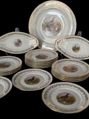 P.L Limoges France Gibier - Tafelservies (18) - Echt