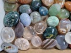 TOP QUALITY palmstones - different minerals- 1228 g, Verzamelen