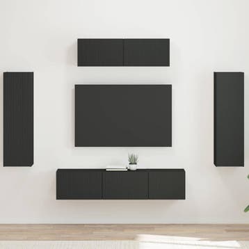 vidaXL TV Kast 5 st Zwart, Verzenden