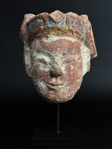 Oud-Chinees, Ming-dynastie Steen, Goud Hoofd van een