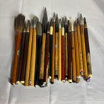 Lot van 20 vintage Aziatische kalligrafieborstels (Japanse