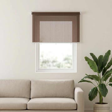 vidaXL Buitenrolgordijn 90% UV-blok Taupe 220 x 140 cm HDPE, Verzenden