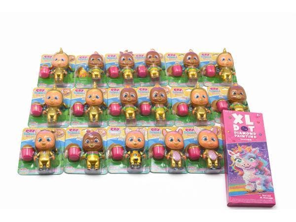 Veiling - Partij 19x Cry Babies Magic Tears poppen + XL Diam, Divers, Lots de brocante