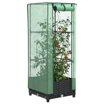 vidaXL Plantenbak verhoogd met kashoes 40x40x123 cm, Verzenden, Nieuw