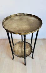 Table dappoint - Bois, Laiton doré - Orientale