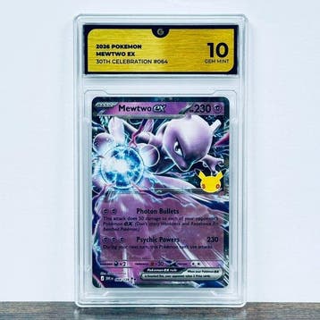 Pokémon Graded card - Mewtwo ex 064- 30th Anniversary –