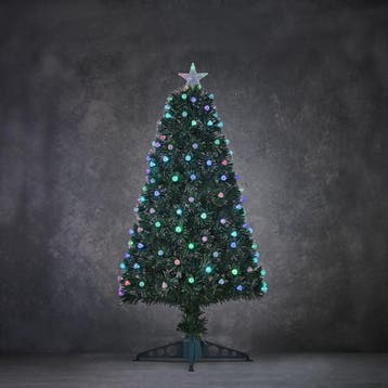 2dekans | Luca Lighting Genova kerstboom fibre optic – groen, Diversen, Kerst, Ophalen of Verzenden, Nieuw