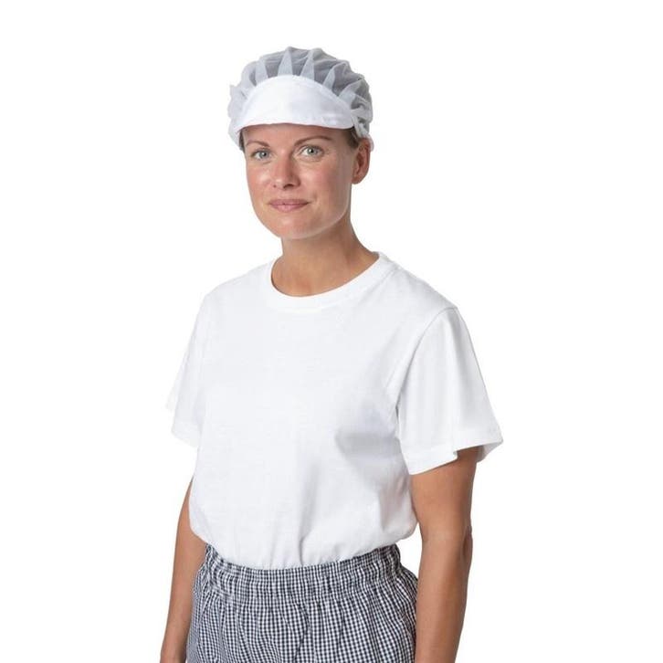 Whites nylon muts met klep en haarnet Whites Chefs Clothing, Zakelijke goederen, Horeca | Keukenapparatuur, Nieuw in verpakking