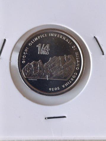 Italië. 1/4 Euro 2025 Milano Cortina (9 monete) (Zonder
