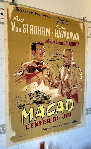 Jean Delannoy / Eric Von Stroheim - Macao, gambling hell, Nieuw