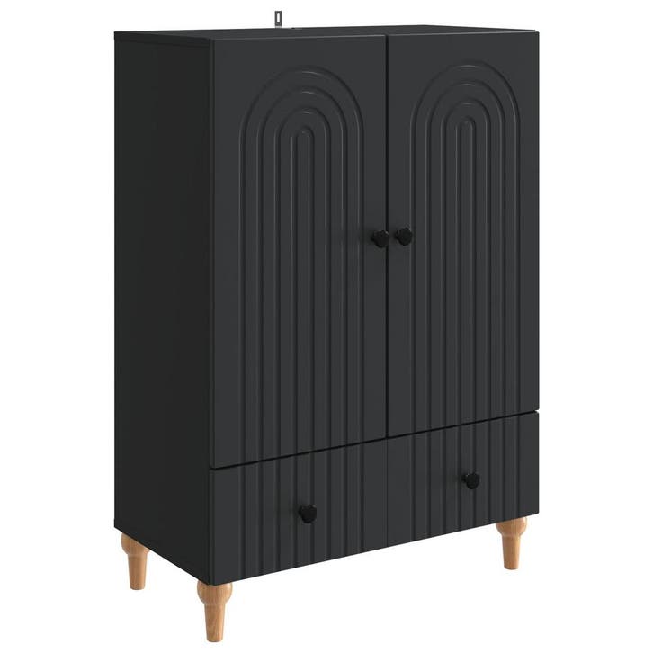 vidaXL Dressoir met lade Zwart 66 x 34,5 x 95 cm Bewerkt, Huis en Inrichting, Kasten | Dressoirs, Nieuw, Verzenden