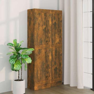 vidaXL Boekenkast 82,5x30,5x185,5 cm bewerkt hout gerookt, Verzenden, Nieuw