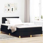 vidaXL LED Box Spring Bed met hoofdeinde Zwart 120 x 190 cm, Verzenden, Nieuw
