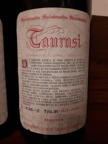 1987 Mastrobernardino, Taurasi - Campania Riserva - 3, Verzamelen, Wijnen, Nieuw