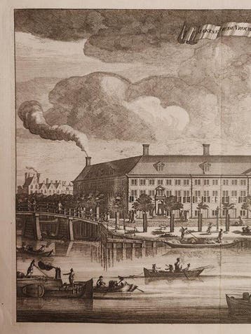 Nederland - Amsterdam, uitzicht op de Binnen-Amstel; Caspar, Boeken, Nieuw