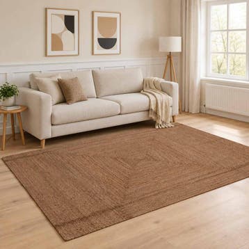 vidaXL Gebied Tapijt Grijs 200 x 290 cm Jute, Verzenden