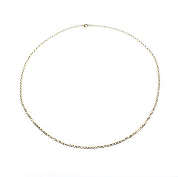 Gouden jasseron schakel ketting., Ophalen of Verzenden, Gebruikt, Goud, Goud
